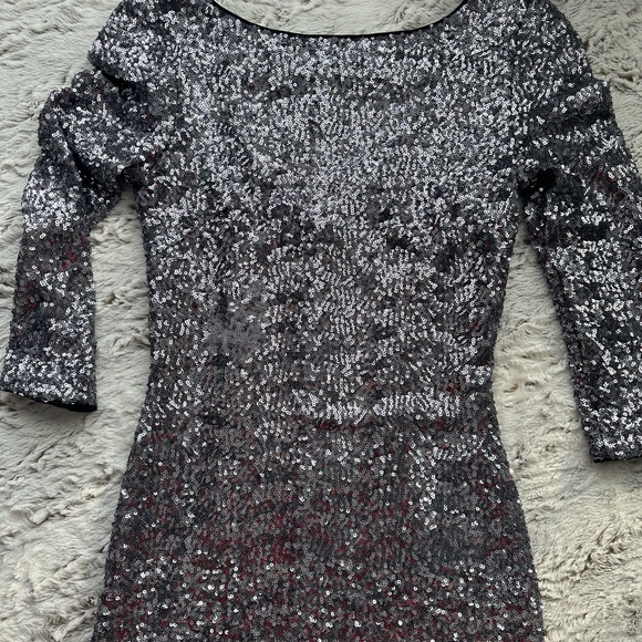 Aqua Sequin Party Dress - Picture 5 of 5